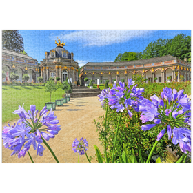 Darstellung des Puzzle-Motivs Orangerie und Sonnentempel der Eremitage, Bayreuth, Oberfranken – Puzzleteile: 1000