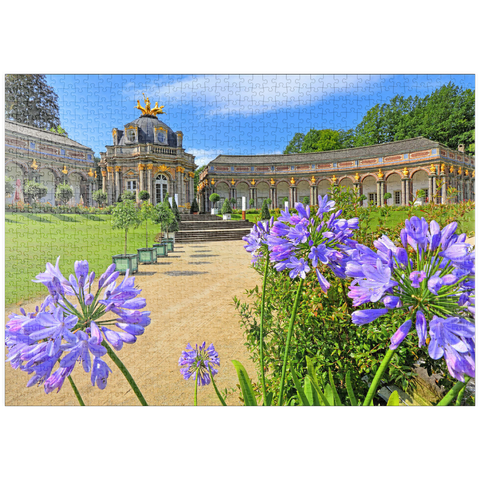 puzzleplate Orangerie und Sonnentempel der Eremitage, Bayreuth, Oberfranken 1000 Puzzle