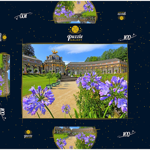 Orangerie und Sonnentempel der Eremitage, Bayreuth, Oberfranken 100 Puzzle Schachtel 3D Modell
