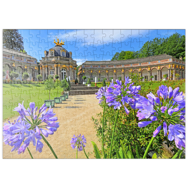 puzzleplate Orangerie und Sonnentempel der Eremitage, Bayreuth, Oberfranken 200 Puzzle