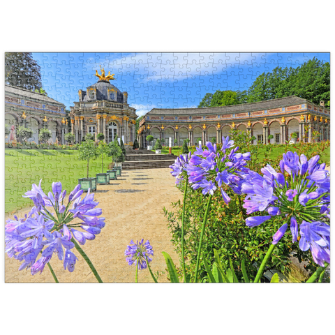 puzzleplate Orangerie und Sonnentempel der Eremitage, Bayreuth, Oberfranken 500 Puzzle