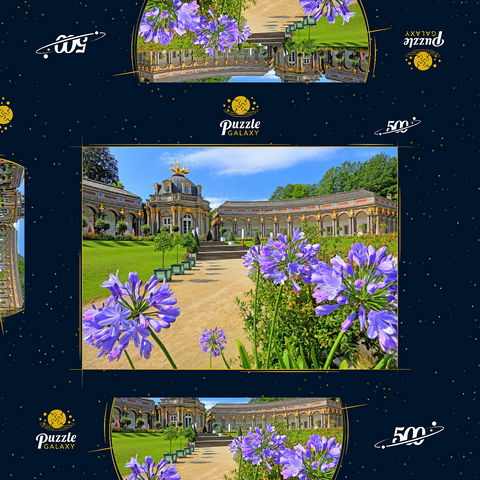 Orangerie und Sonnentempel der Eremitage, Bayreuth, Oberfranken 500 Puzzle Schachtel 3D Modell