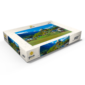 Alternative Darstellung des Puzzle-Motivs Blick zum Schloss Tarasp, Engadin, Kanton Graubünden, Schweiz – Puzzleteile: 1000