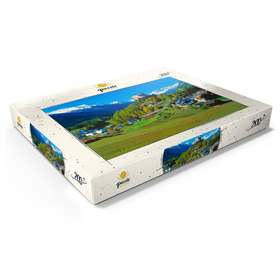 Alternative Darstellung des Puzzle-Motivs Blick zum Schloss Tarasp, Engadin, Kanton Graubünden, Schweiz – Puzzleteile: 200