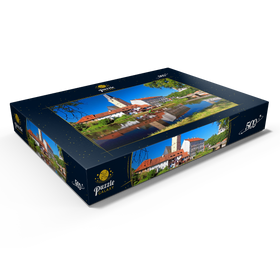 Darstellung des Puzzle Motivs Marienkirche im Zentrum an der Moldau, Rozmberk nad Vltavou - Puzzleteile: 500