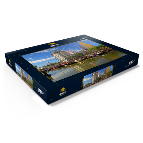 Oudehaven mit dem Witte Huis, Rotterdam, Südholland, Niederlande 100 Puzzle Schachtel Ansicht1