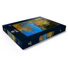 Darstellung des Puzzle Motivs Weg nach Wamberg, Kirche St. Anna gegen Daniel, Garmisch-Partenkirchen - Puzzleteile: 100