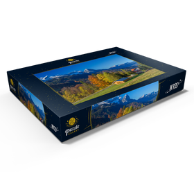 Alternative Darstellung des Puzzle-Motivs Blick von der Pfeiffer-Alm zur Zugspitzgruppe, Garmisch-Partenkirchen – Puzzleteile: 1000