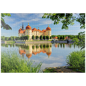 Darstellung des Puzzle-Motivs Schloss Moritzburg bei Dresden, Sachsen, Deutschland – Puzzleteile: 1000