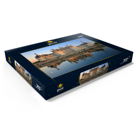 Alternative Darstellung des Puzzle-Motivs Schlossgraben und Nordfassade des Schlosses Chambord, Frankreich – Puzzleteile: 200