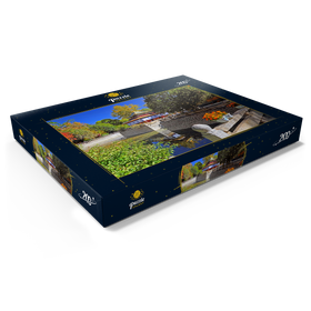 Darstellung des Puzzle Motivs Wasserpavillon im Park der Sommerresidenz des Dalai Lamas, Tibet, China - Puzzleteile: 200