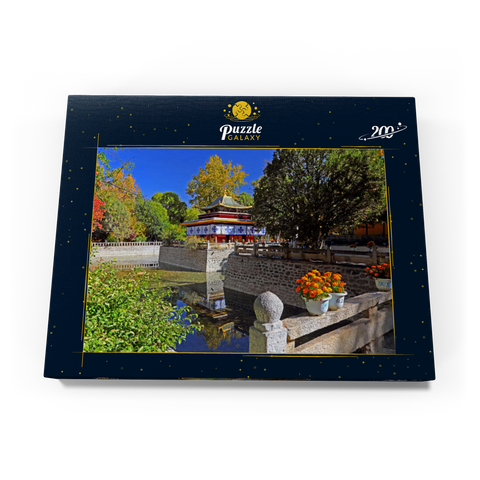 Wasserpavillon im Park der Sommerresidenz des Dalai Lamas, Tibet, China 200 Puzzle Schachtel Ansicht3
