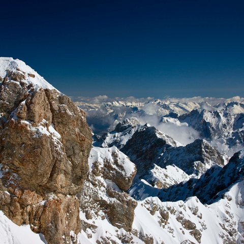 Gipfelkreuz der Zugspitze (2962m) 1000 Puzzle 3D Modell