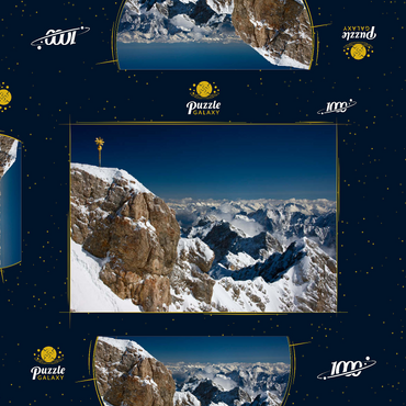 Gipfelkreuz der Zugspitze (2962m) 1000 Puzzle Schachtel 3D Modell