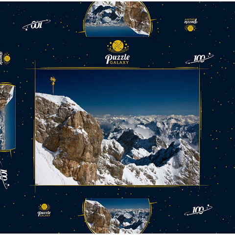 Gipfelkreuz der Zugspitze (2962m) 100 Puzzle Schachtel 3D Modell