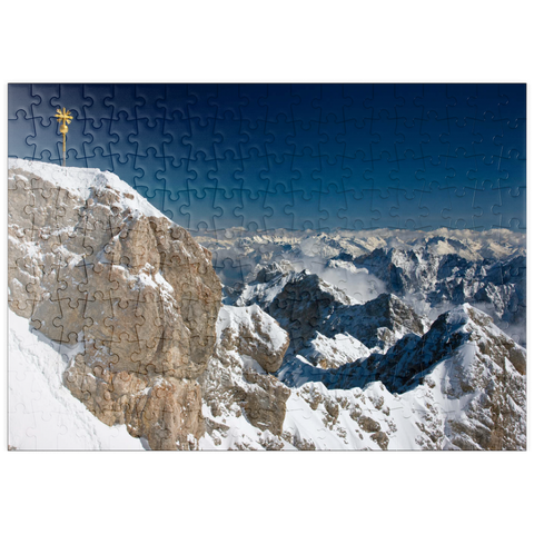 puzzleplate Gipfelkreuz der Zugspitze (2962m) 200 Puzzle