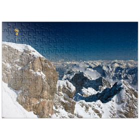 Darstellung des Puzzle Motivs Gipfelkreuz der Zugspitze (2962m) - Puzzleteile: 200