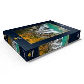 Alternative Darstellung des Puzzle-Motivs Wasserfall im Morteratsch Tal – Puzzleteile: 1000