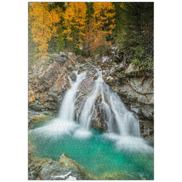 puzzleplate Wasserfall im Morteratsch Tal 1000 Puzzle