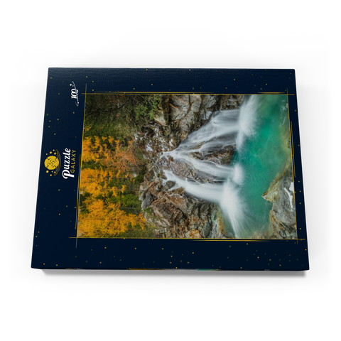 Wasserfall im Morteratsch Tal 100 Puzzle Schachtel Ansicht3