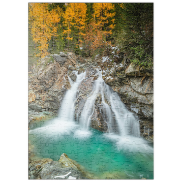 puzzleplate Wasserfall im Morteratsch Tal 200 Puzzle