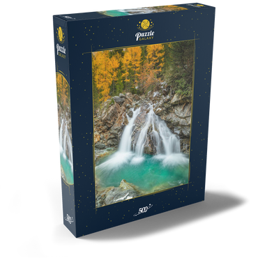 Wasserfall im Morteratsch Tal 500 Puzzle Schachtel Ansicht2