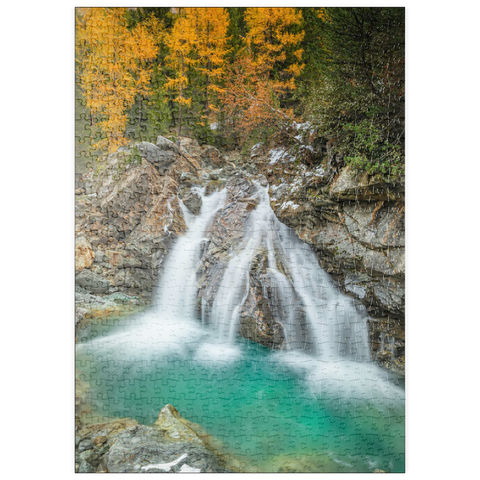 puzzleplate Wasserfall im Morteratsch Tal 500 Puzzle