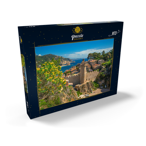 Mittelalterliche Stadtmauer der Vila Vella, Tossa de Mar, Costa Brava, Katalonien, Spanien 100 Puzzle Schachtel Ansicht2