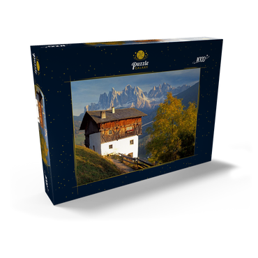 Geislergruppe, Dolomiten, Villnösstal, Provinz Bozen, Südtirol, Italien 1000 Puzzle Schachtel Ansicht2