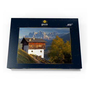 Geislergruppe, Dolomiten, Villnösstal, Provinz Bozen, Südtirol, Italien 1000 Puzzle Schachtel Ansicht3