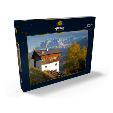 Geislergruppe, Dolomiten, Villnösstal, Provinz Bozen, Südtirol, Italien 100 Puzzle Schachtel Ansicht2