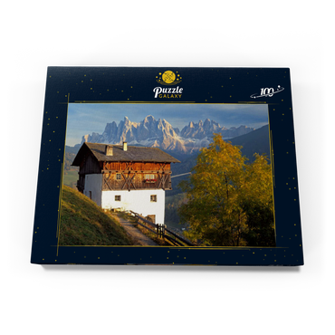 Geislergruppe, Dolomiten, Villnösstal, Provinz Bozen, Südtirol, Italien 100 Puzzle Schachtel Ansicht3