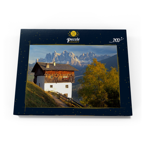 Geislergruppe, Dolomiten, Villnösstal, Provinz Bozen, Südtirol, Italien 200 Puzzle Schachtel Ansicht3