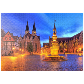 Darstellung des Puzzle-Motivs Altstadtmarktbrunnen (Marienbrunnen), Braunschweig – Puzzleteile: 1000