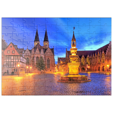 puzzleplate Altstadtmarktbrunnen (Marienbrunnen), Braunschweig 100 Puzzle