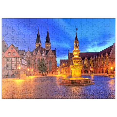 puzzleplate Altstadtmarktbrunnen (Marienbrunnen), Braunschweig 200 Puzzle