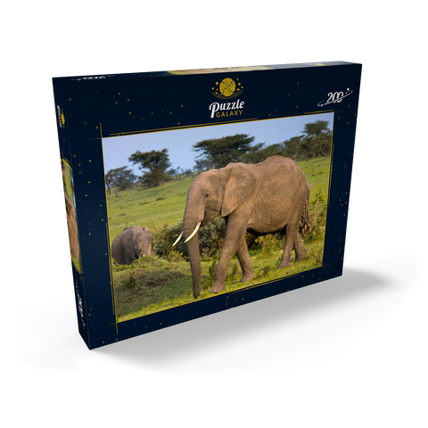 Masai Mara, Kenia, Elefanten 200 Puzzle Schachtel Ansicht2