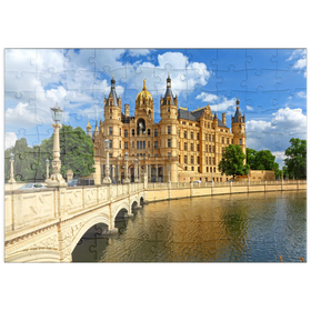 Darstellung des Puzzle Motivs Schweriner Schloss - Puzzleteile: 100