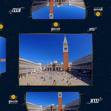 Markusplatz mit Markuskirche und Campanile, Venedig, Italien 1000 Puzzle Schachtel 3D Modell