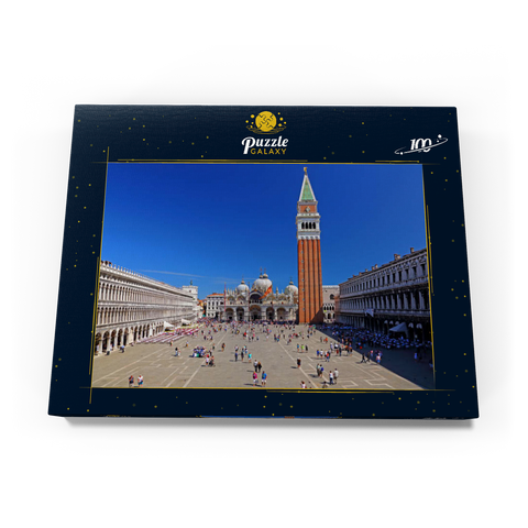 Markusplatz mit Markuskirche und Campanile, Venedig, Italien 100 Puzzle Schachtel Ansicht3