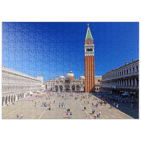 Darstellung des Puzzle Motivs Markusplatz mit Markuskirche und Campanile, Venedig, Italien - Puzzleteile: 200