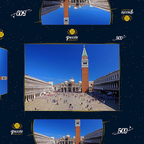 Markusplatz mit Markuskirche und Campanile, Venedig, Italien 500 Puzzle Schachtel 3D Modell