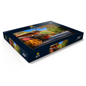 Darstellung des Puzzle Motivs Eines der Wohngebäude im Park der Sommerresidenz des Dalai Lamas, Tibet - Puzzleteile: 200