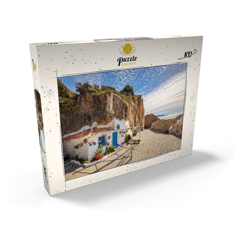 Fischerhütte am Strand, Andalusien, Spanien 100 Puzzle Schachtel Ansicht2