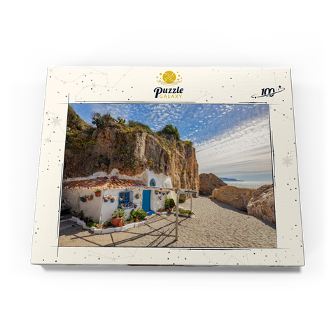 Fischerhütte am Strand, Andalusien, Spanien 100 Puzzle Schachtel Ansicht3
