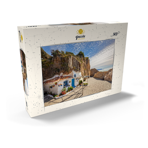 Fischerhütte am Strand, Andalusien, Spanien 500 Puzzle Schachtel Ansicht2