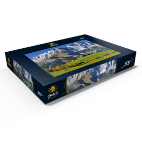 Alternative Darstellung des Puzzle-Motivs Bauernhaus bei Kitzbühel mit Kaisergebirge, Tirol, Österreich – Puzzleteile: 500