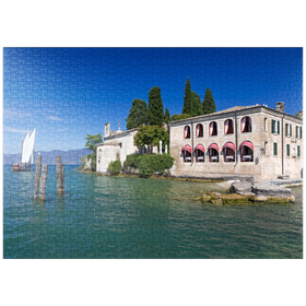 Darstellung des Puzzle Motivs Punta San Vigilio am Gardasee, Italien - Puzzleteile: 1000
