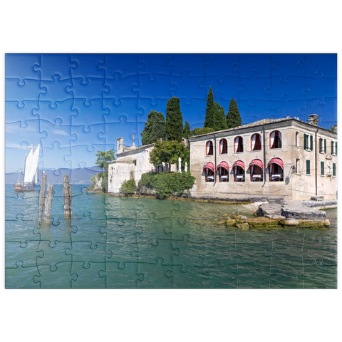 puzzleplate Punta San Vigilio am Gardasee, Italien 100 Puzzle
