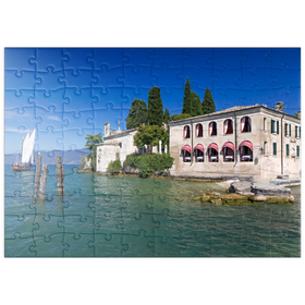 Darstellung des Puzzle Motivs Punta San Vigilio am Gardasee, Italien - Puzzleteile: 100